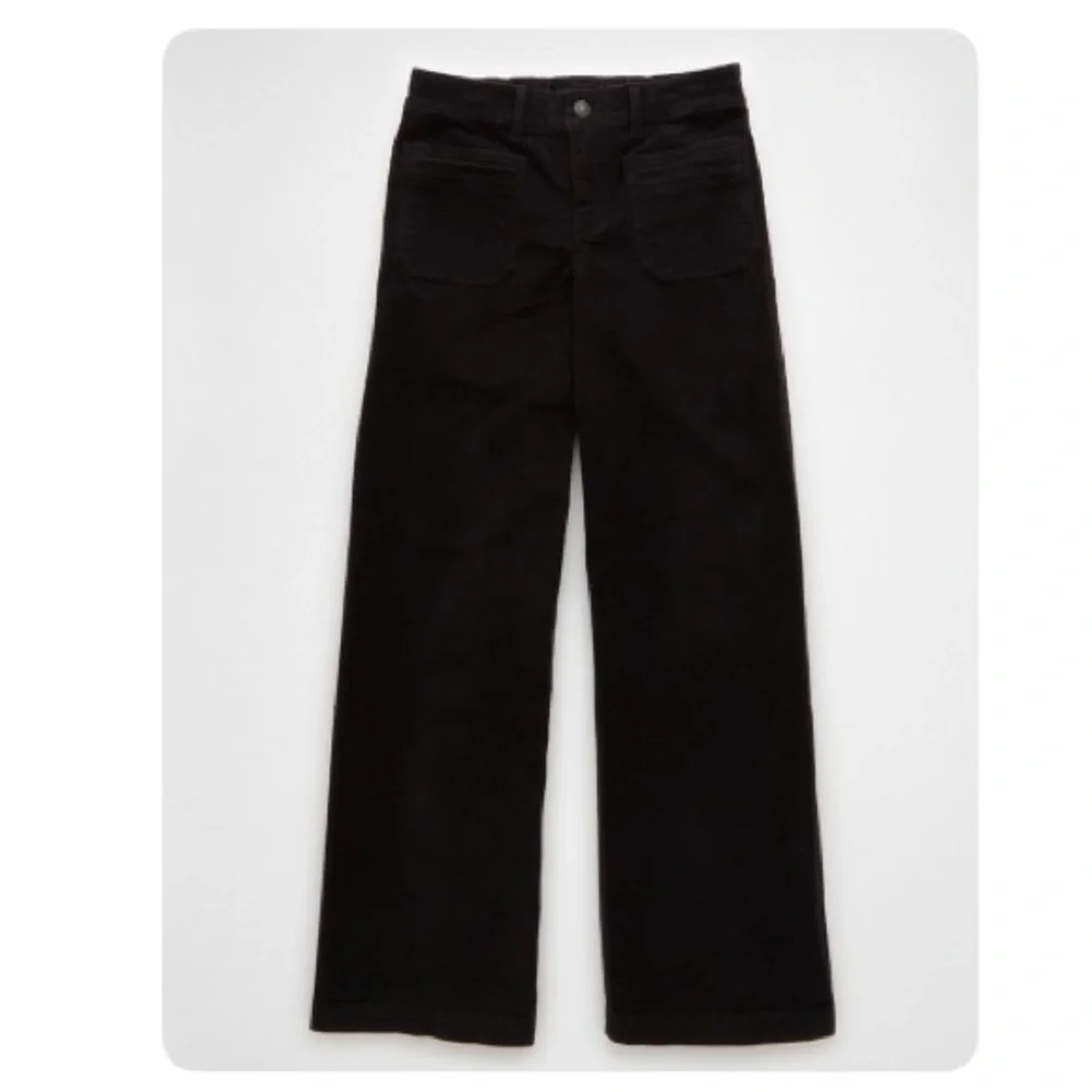 American Eagle 🦅 Outfitters Stretch Corduroy Low Rise Baggy Wide Leg Pants - Picture 1 of 5